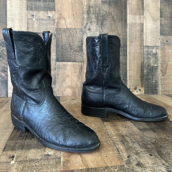 Lucchese Classics L8008 Vintage Ostrich Roper Western Cowboy Boots Mens 11 D - Picture 12 of 12